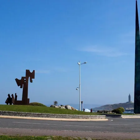 아파트 Apartamento Playa Riazor, Coruna